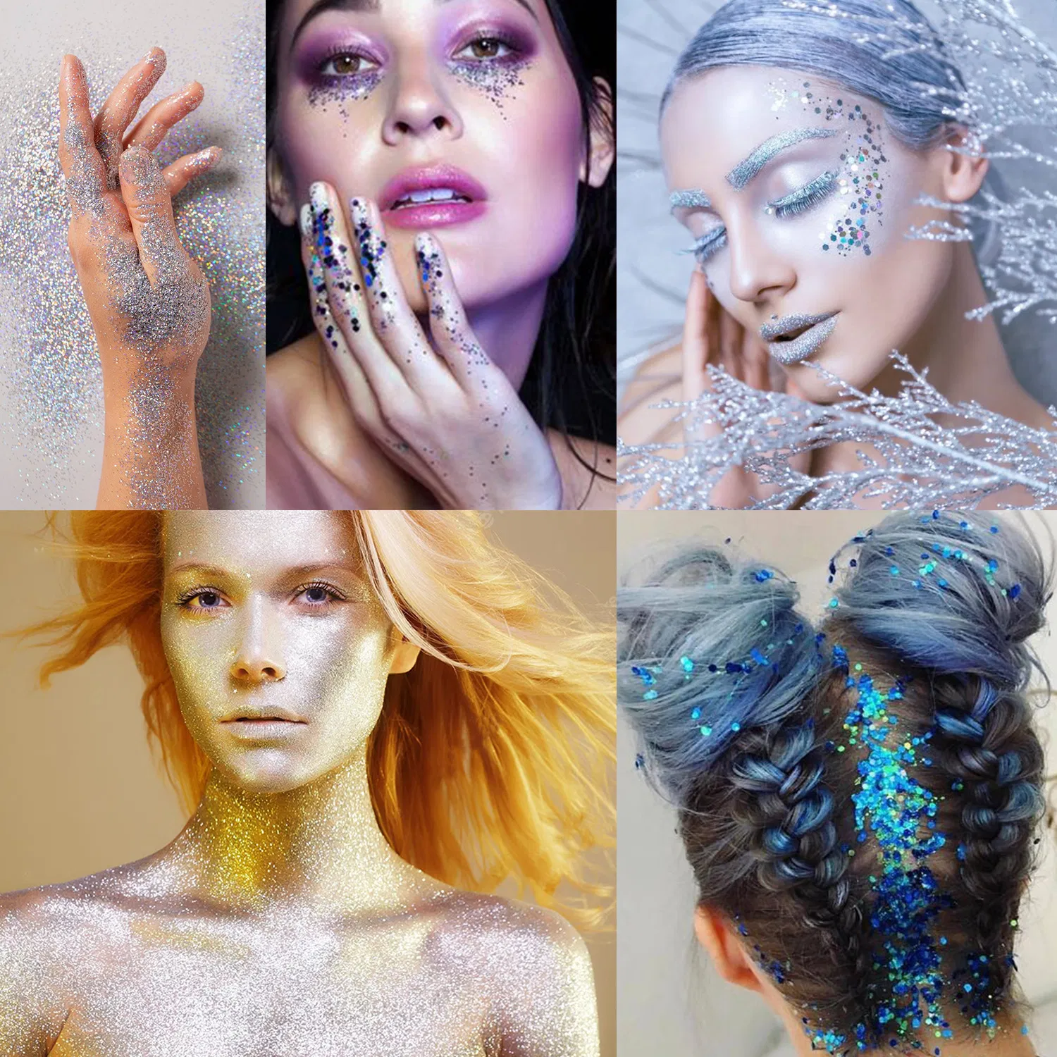 Ultra Sparkle Loose Glitter Powder for Makeup and Nails