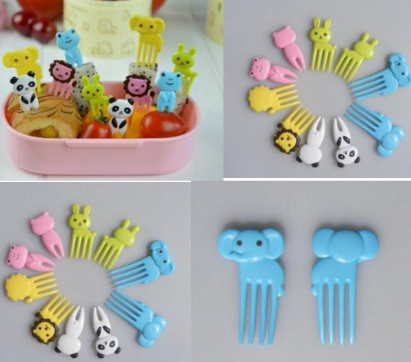 Aohea Bento Accessories Cute Mini Skewers, Reusable Fruit Toothpicks for Lunch