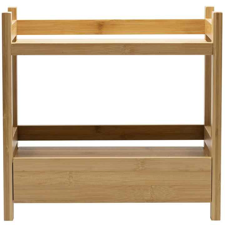 Bamboo Household Bathroom Cleaning and Cosmetic Storage Rack