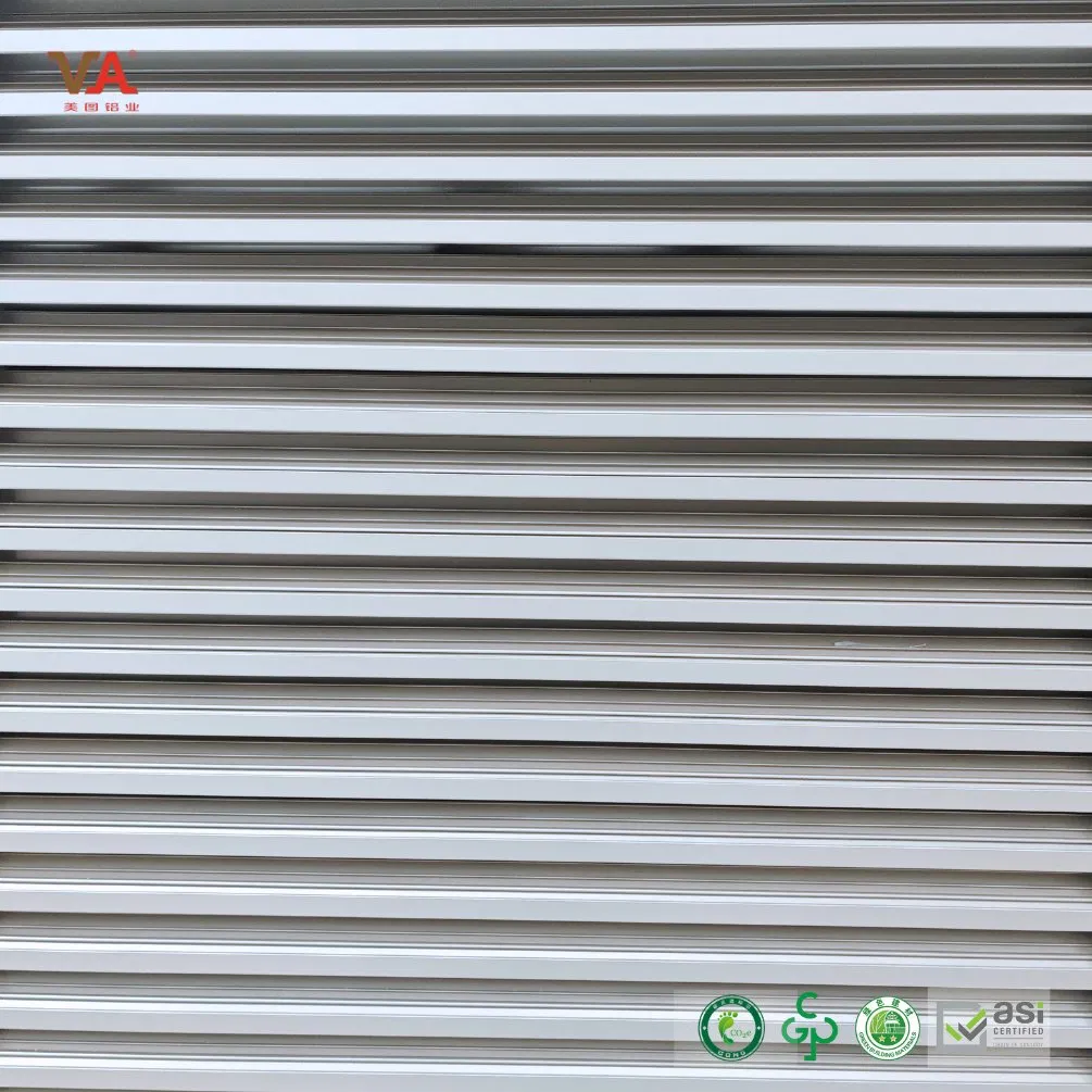 Durable Customized Aluminum Profiles for Powder Coating Louver System for Efficient Ventilation