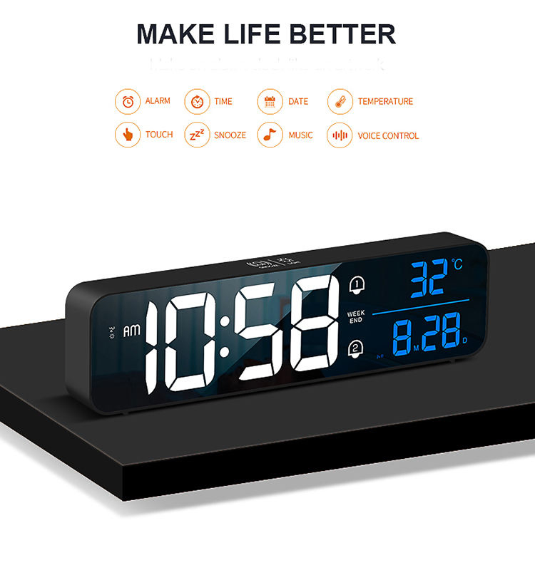 Brightness Intelligent Adjustment Clock for The Room Digital Desk Clocks