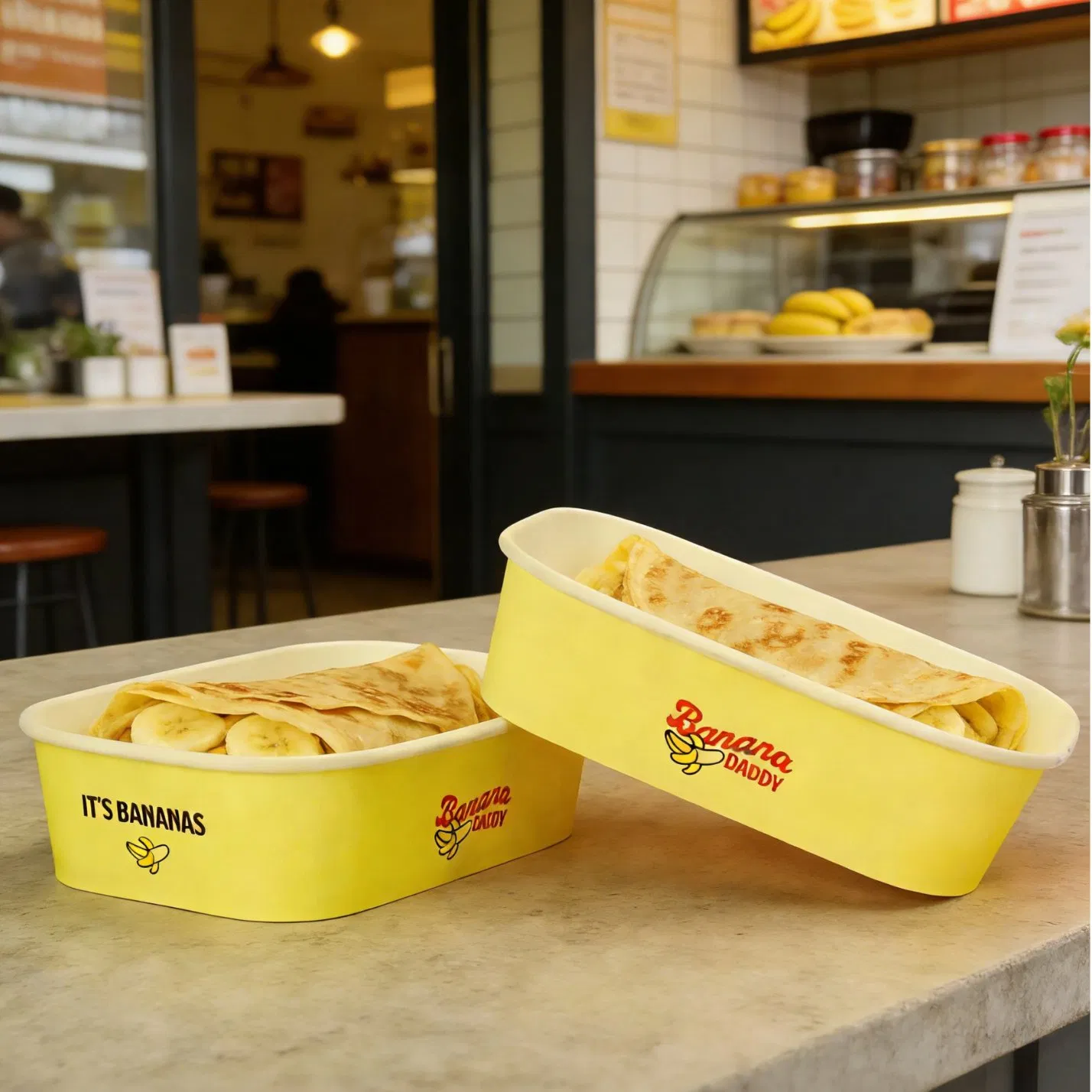 Recyclable Eco-Friendly Disposable Kraft Paper Salad Bowl for Food Packaging