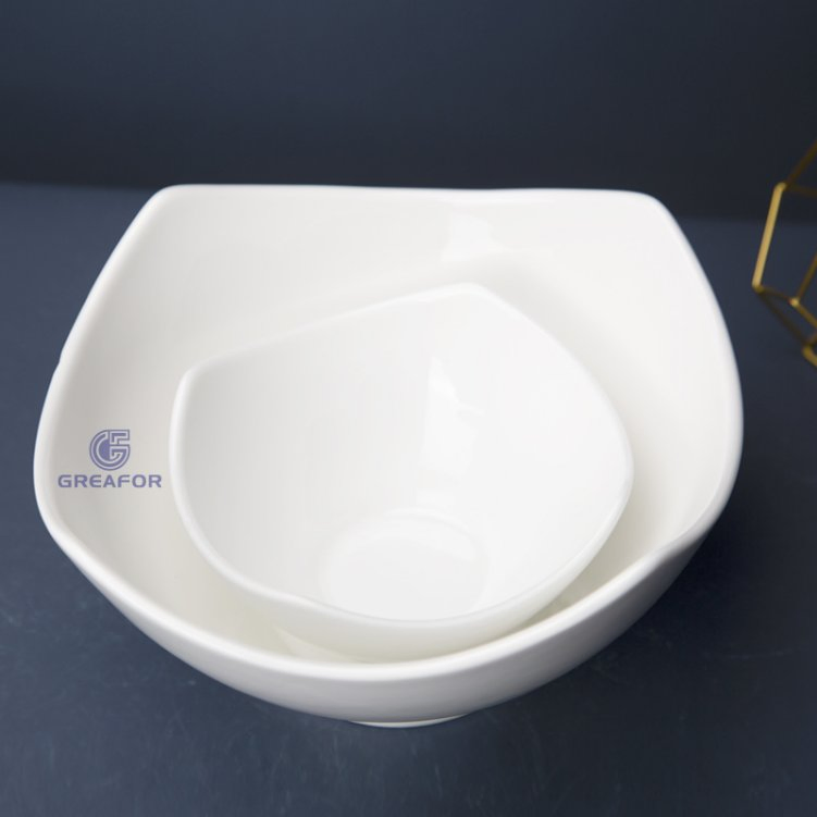 Wholesale Price Tableware Irregular Modern Art Ceramics Bowl for Sale