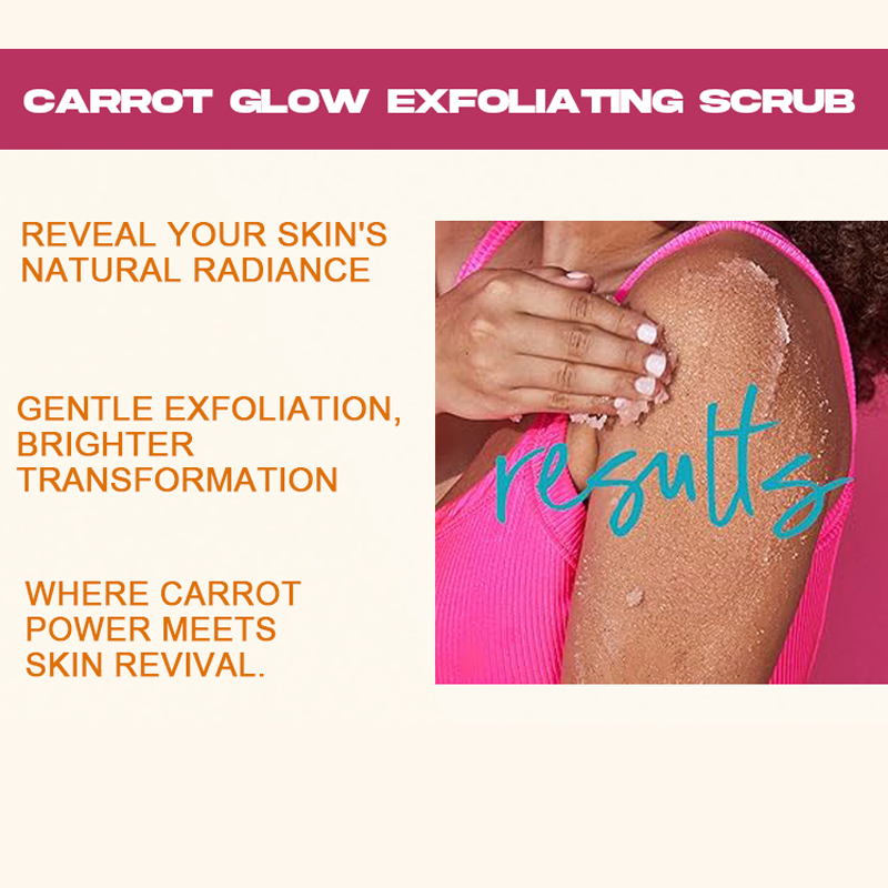 Organic Carrot Exfoliating Skin Wash Acne Deep Cleaning Natural Carrot Body Scrub