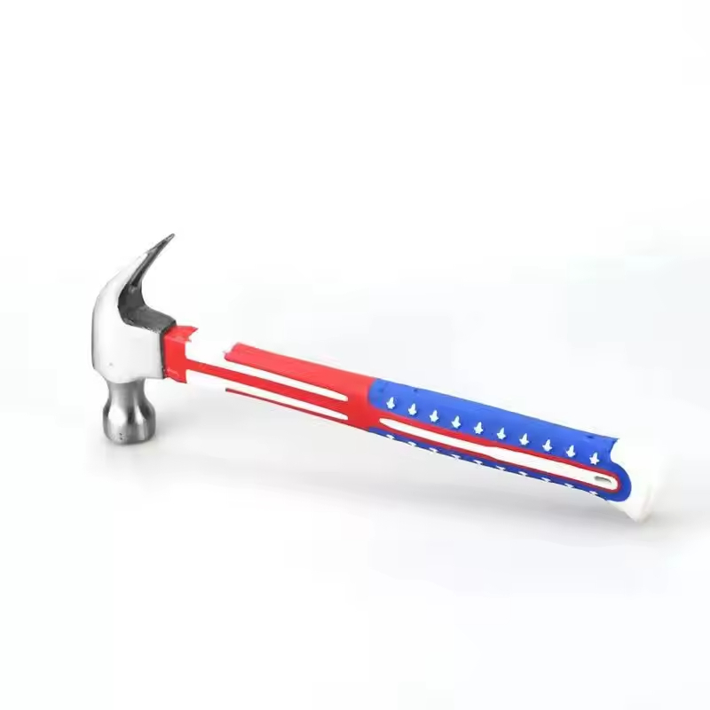 Professional Carbon Steel Hammer Fiberglass Handle Claw Hammer Multi-Functional Portable Hand Tool Hammer