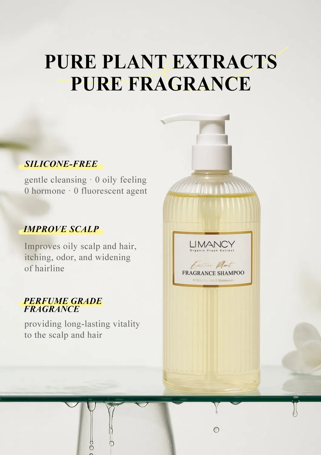 Natural Purifying Shampoo with Eastern Plant Extracts for All Hair Types