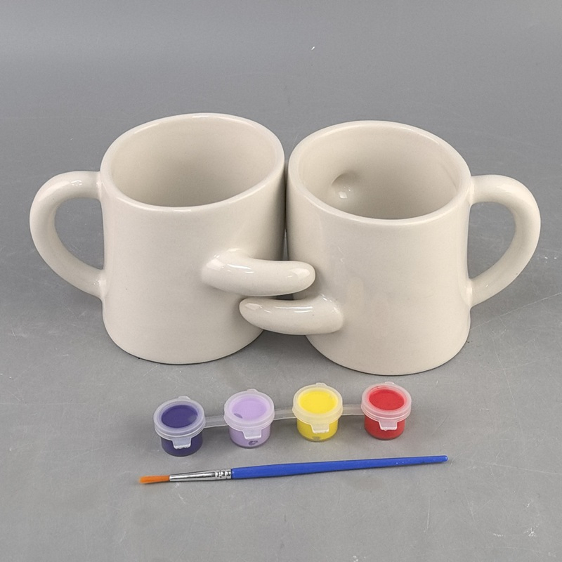 Wholesale Most Popular DIY Cup Unglazed Bisque Crafts Custom Ceramic Multi-Shaped Mug