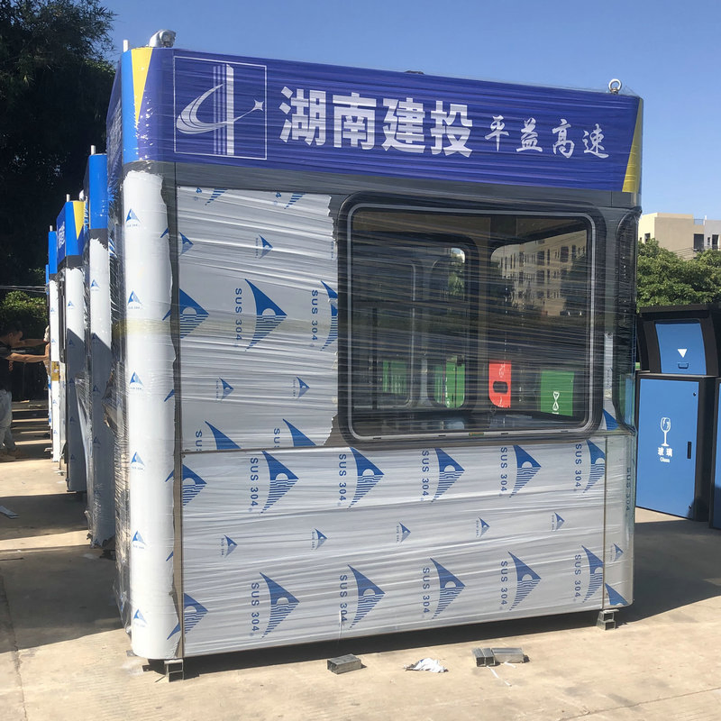 Custom-Designed Portable Toll Booth Prefabricated Stainless Steel Guard Room