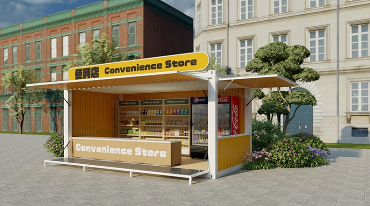 House Prefabricated Container House /Easy Shop and Trailer Booth