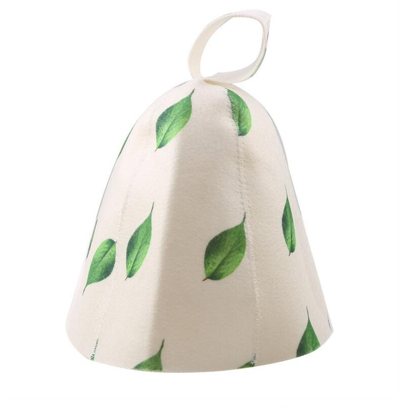 Sauna Bathing Banya Hat 100% Natural Wool Embroidered Hat for Sauna Hat for Men and Women