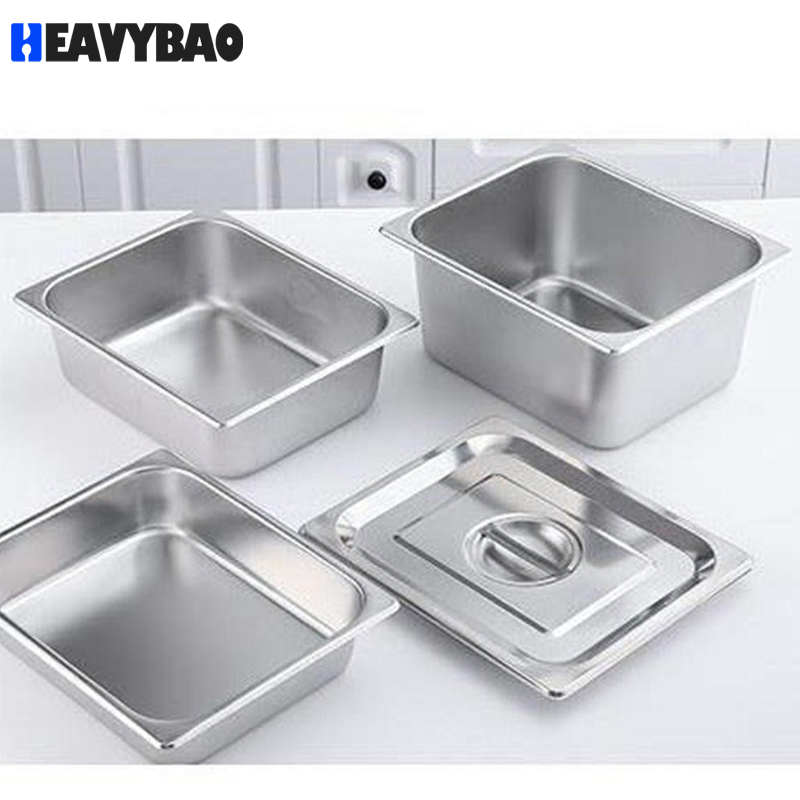 Heavybao High Standard Design Stainless Steel Gastronorm Gn 1/9 150mm Pan Food Container