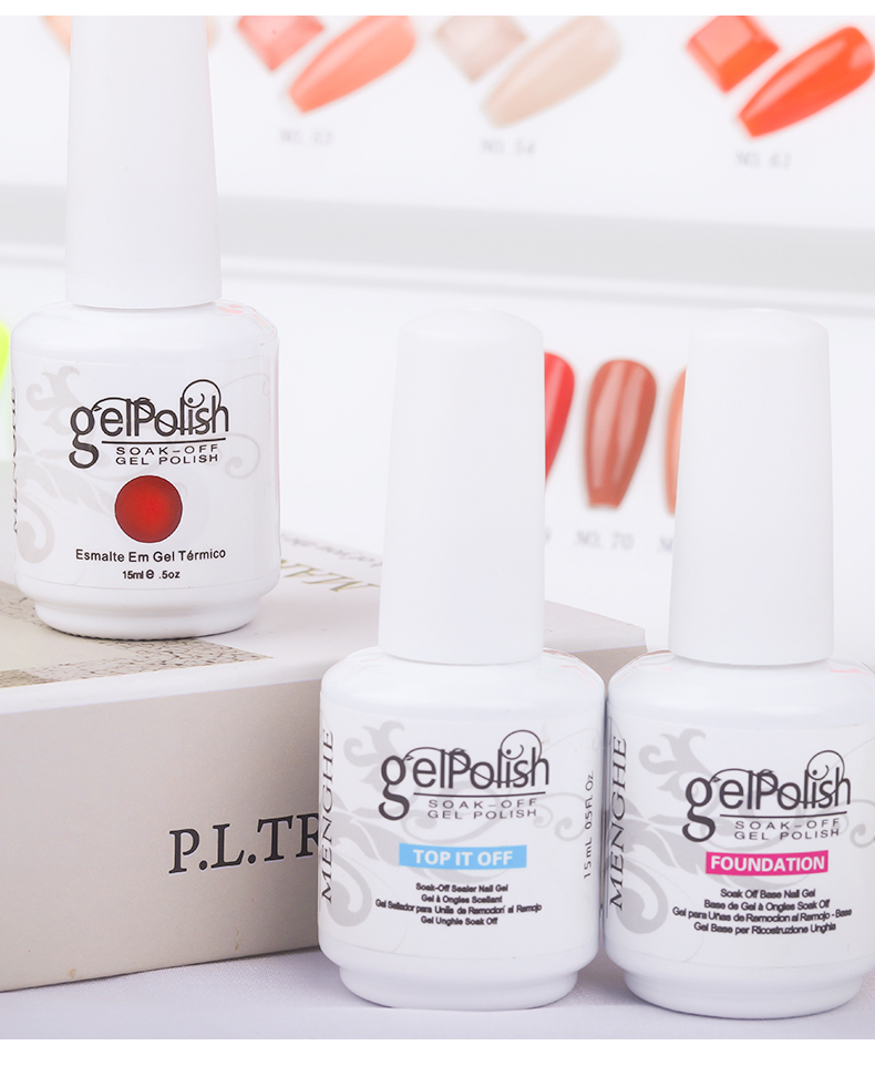 High Pigmented UV Nail Gel Polish Soak Peel off Nail Polish