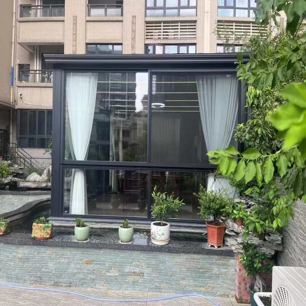 19. Factory Custom Four-Season Aluminum Sunroom House with Tempered Glass Room for Outdoor Garden Terrace and Patio