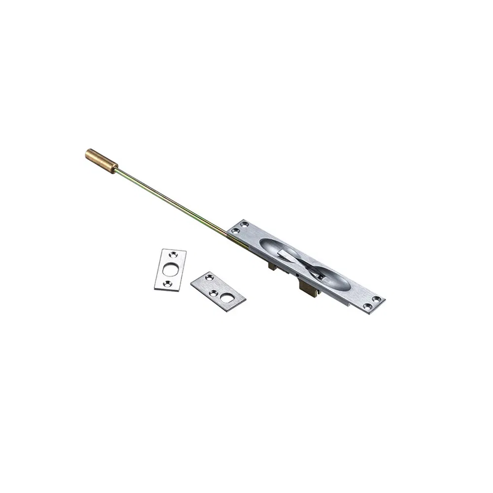 Brass Head Extension Sliding Flush Bolt Door Concealed Bolt Lock