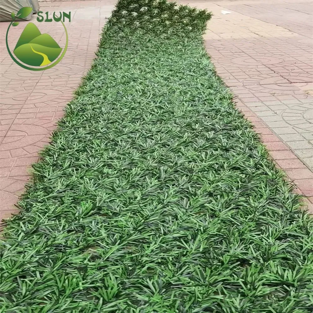 Artificial Grass Fence with Customized Size Wire Fence Artificial Plant Fencing Cable Garden Grass Wall Artificial Grass