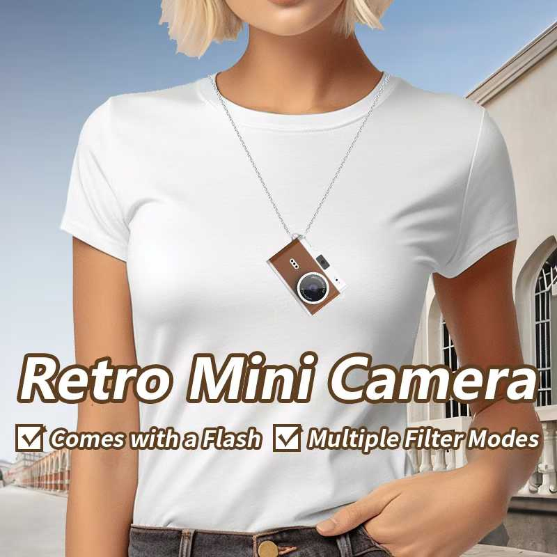 Mini Retro 1080P HD Kids Camera with CMOS Sensor and Keychain Mini Camera