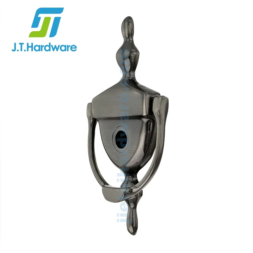 Door Accessories 200/220 Degree Solid Brass Black Nickel 2-in-1door Viewer Door Knocker