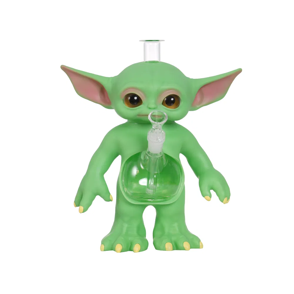 Silicone Baby Big Yoda Water Pipes Smoking Tobacco Dry Herbs Glass Bowl