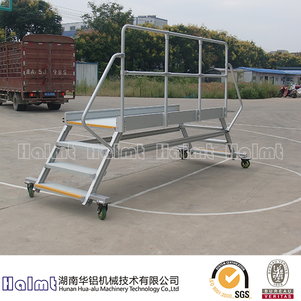 Industrial Aluminum Portable Platform Stair