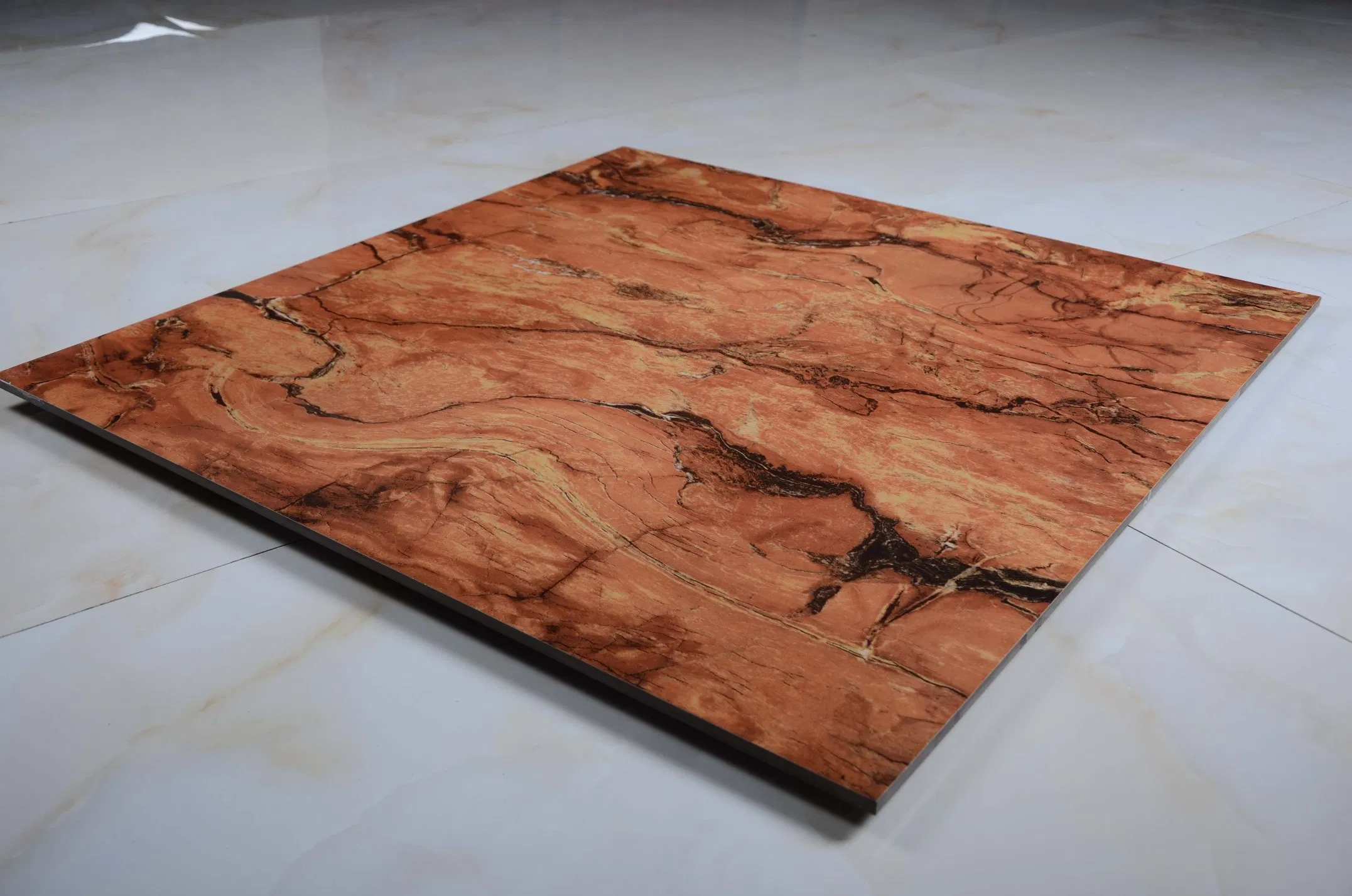 New Design Full Glazed Glossy Porcelain Floor Tile for Home, Hotel, Supermaket, Store (600*600/800*800mm)