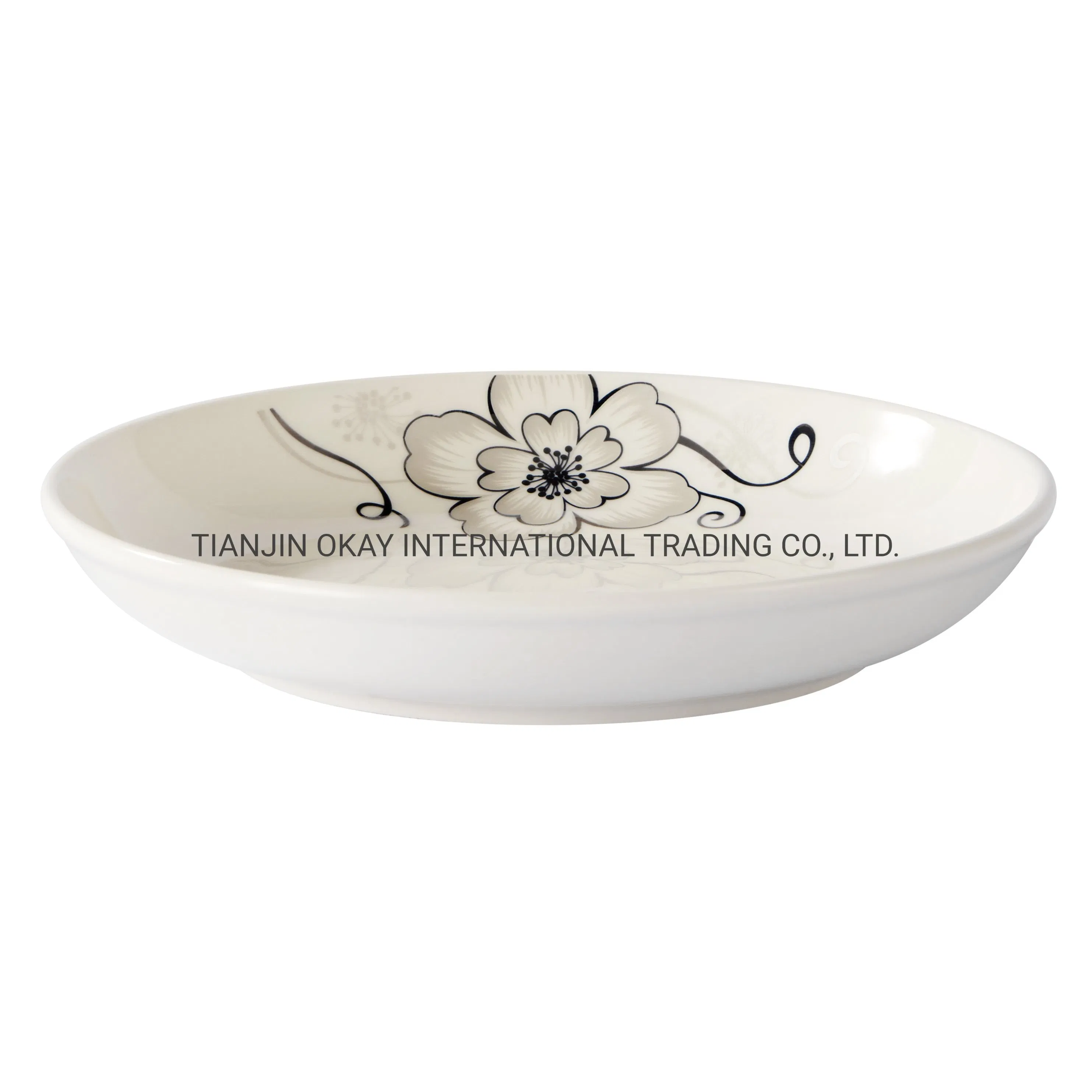 Custom Decel Microwave Safe Porcelain Serving Mixing Bowl White Ceramic Bowls Set