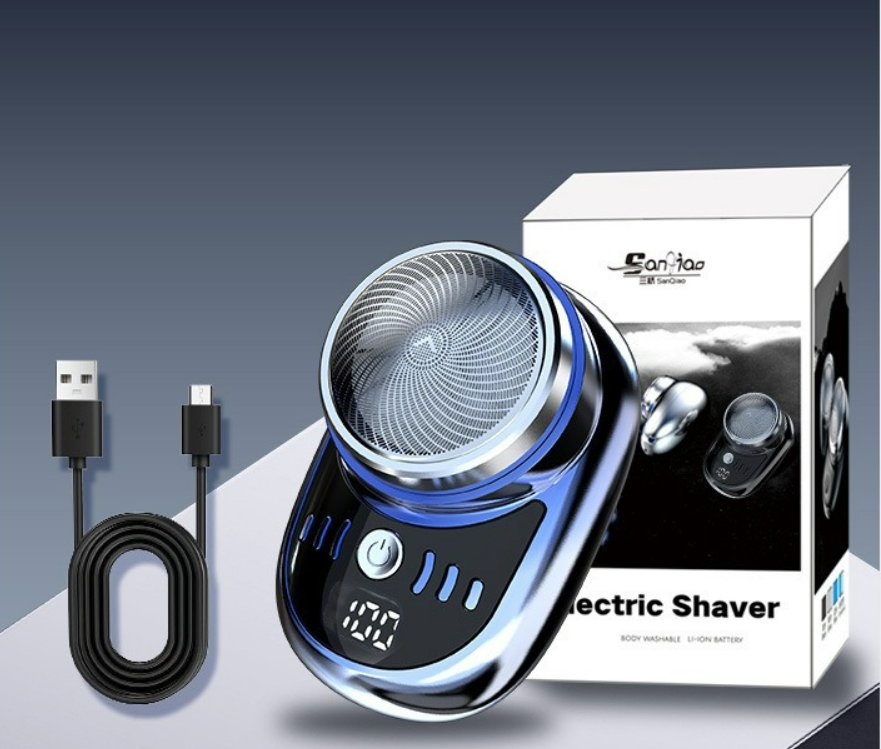 Mini Portable Electric Shaver Pocket Size Beard Shaver Wet and Dry Mens Face Razor Electric Shaver