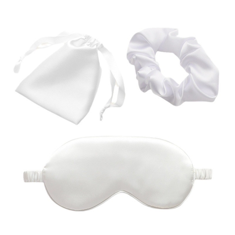 Luxury Satin Silk Sleep Mask Satin Scrunchie and Headband for Beauty Sleep Accessories