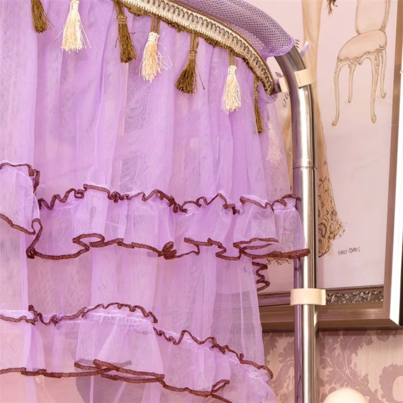 Wholesale U-Shaped Three-Door Folding Stainless Steel Floor-Standing Palace Mosquito Net