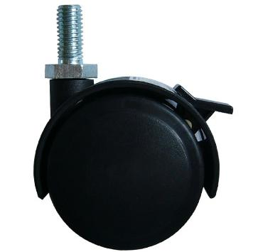 Factory PU Wheel 2.5 Inch Swivel Thread Stem Furniture Office Chair Caster
