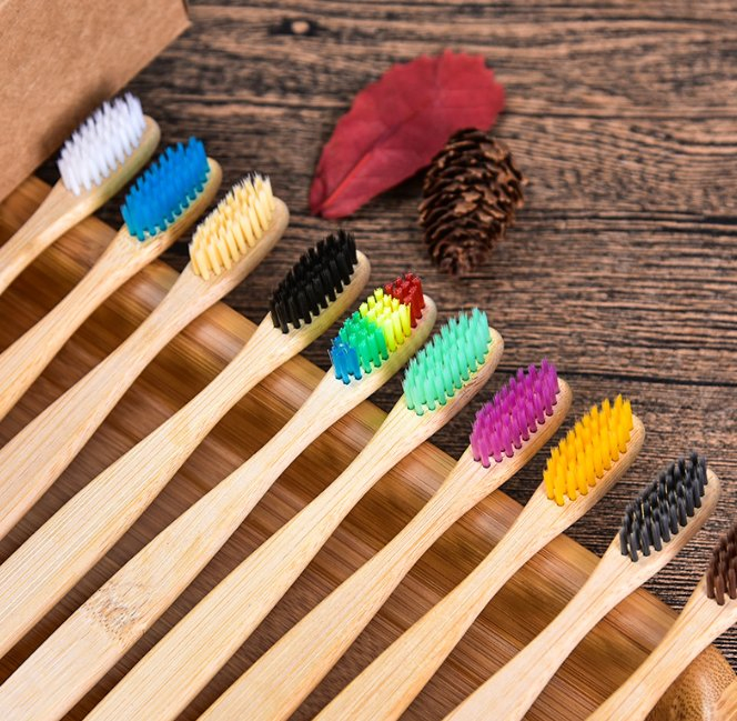 Custom Logo Eco Friendly Biodegradable Hotel Disposable Natural Bamboo Toothbrush