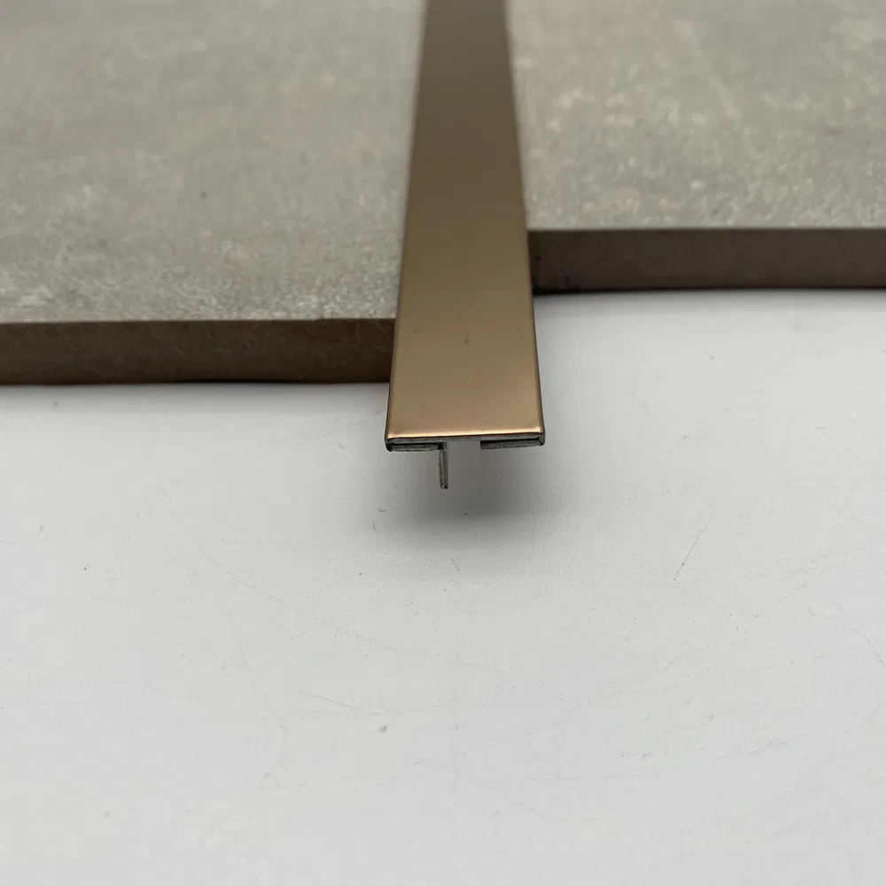 High Quality T Shape Metal Profile 316 Stainless Steel Tile Trim for Wall Cladding Floor Guard
