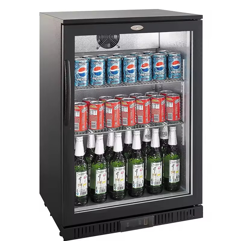 Commercial Single Glass Door Undercounter Back Bar Beer Cooler Display Refrigerator