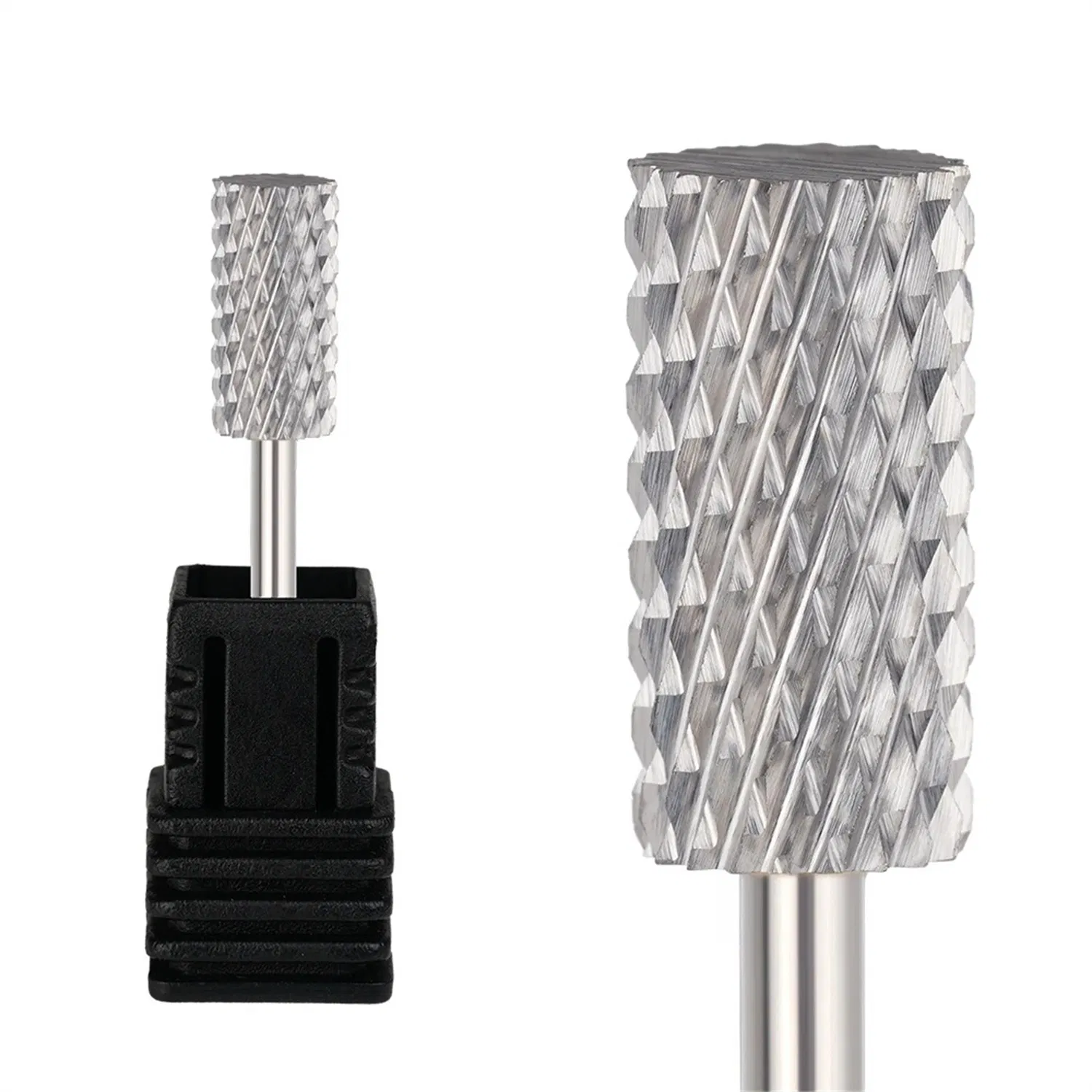 6.5mm Large Barrel Bit Nail Drill Bits Set Remove Hard Gel Nail Drill Machine Use Tungsten Carbide 5 in 1 Nail Drill Bits