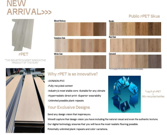 Stone Design RPET Flooring for Home