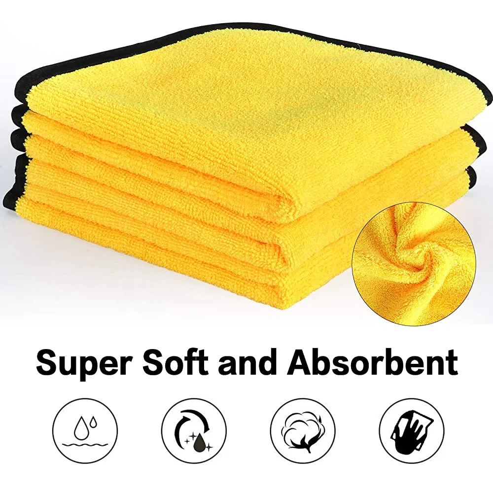 Customized 40X80cm 40X40 320GSM 380GSM Lot of Hand Kitchen Car Cloth Microfiber Yellow Grey Black 32*32 Microfiber Cleaning Cloth 30X40 24PCS Micro Fibre Towel