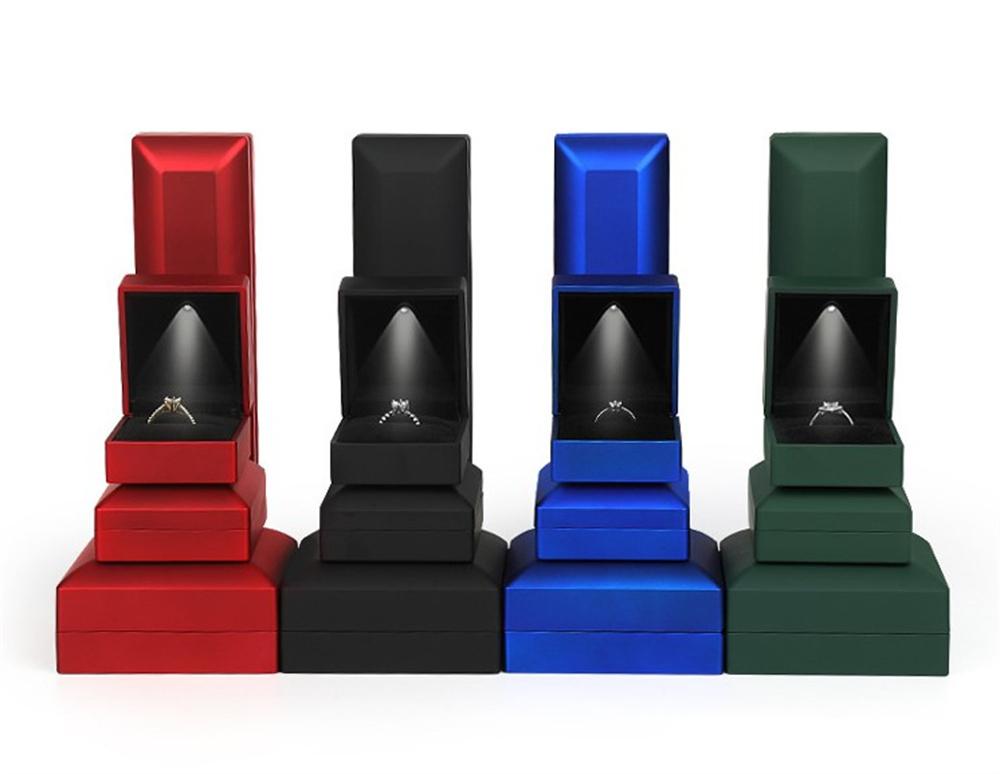 Jewelry Gift Box with LED Light for Ring Pendant Bangle Bracelet Necklace