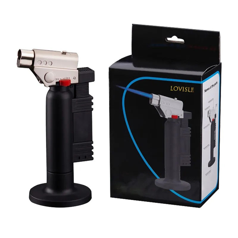 Windproof Jet Flame Refillable Butane Gas Cigar Cigarette Lighter Torch Transform Fireflames