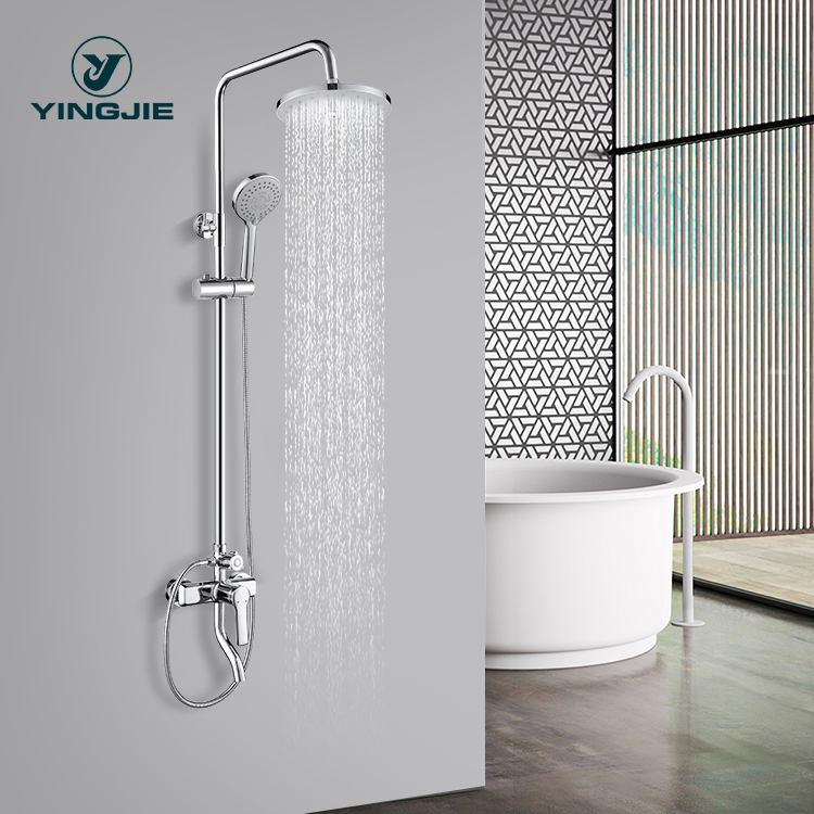 Wall Mounted Bathroom Faucet Stainless Steel Rainfall Shower Set