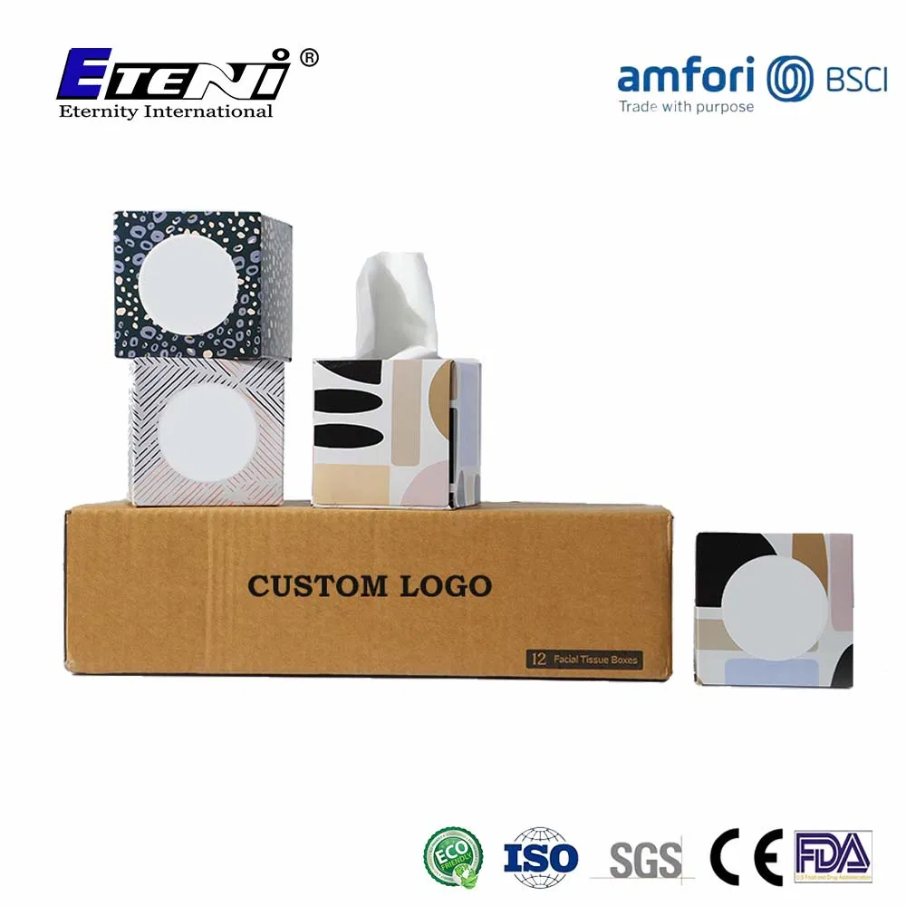 High Quality Box Pulp Soft and White Absorbent Paper Bamboo Facial Tissue