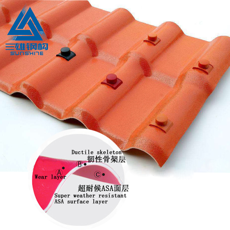 Synthetic Color Roofing Sheet Material Resin Roof Tile