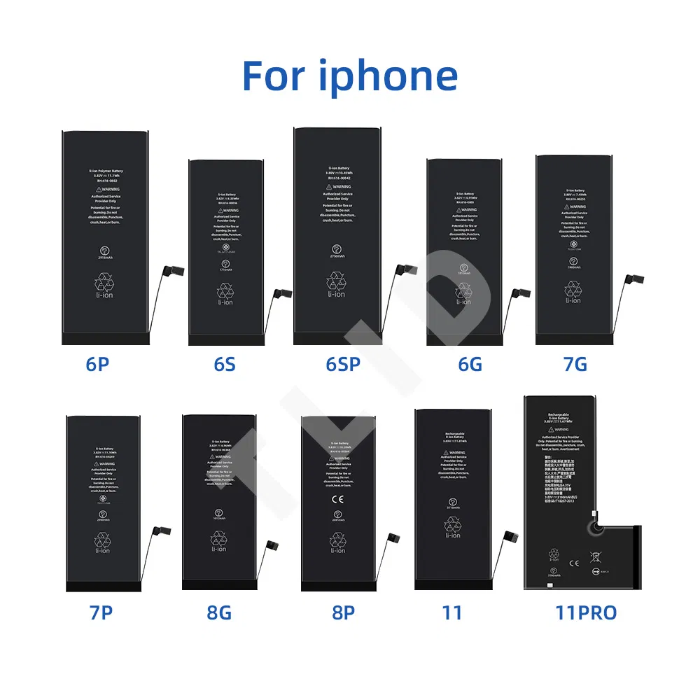 Tlda 100% Lithium Phone Battery for iPhone 6/6s/6splus/7/7plus/8/8plus/11/12promax/X/Xr/Xsmax Rechargeable Battery