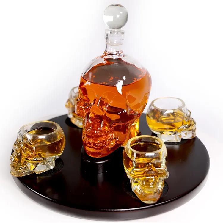 700ml High Borosilicate Handmade Unique Skull Shape Glass Whiskey Wine Decanter