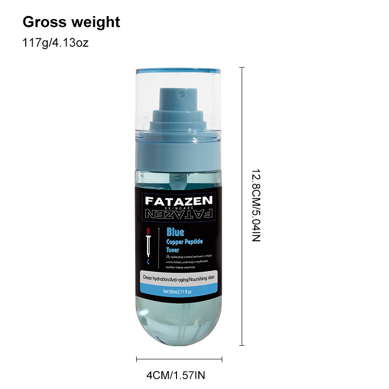 Soothes Redness Brightening Nourish Rejuvenate Skin Blue Copper Peptide Facial Toner Spray