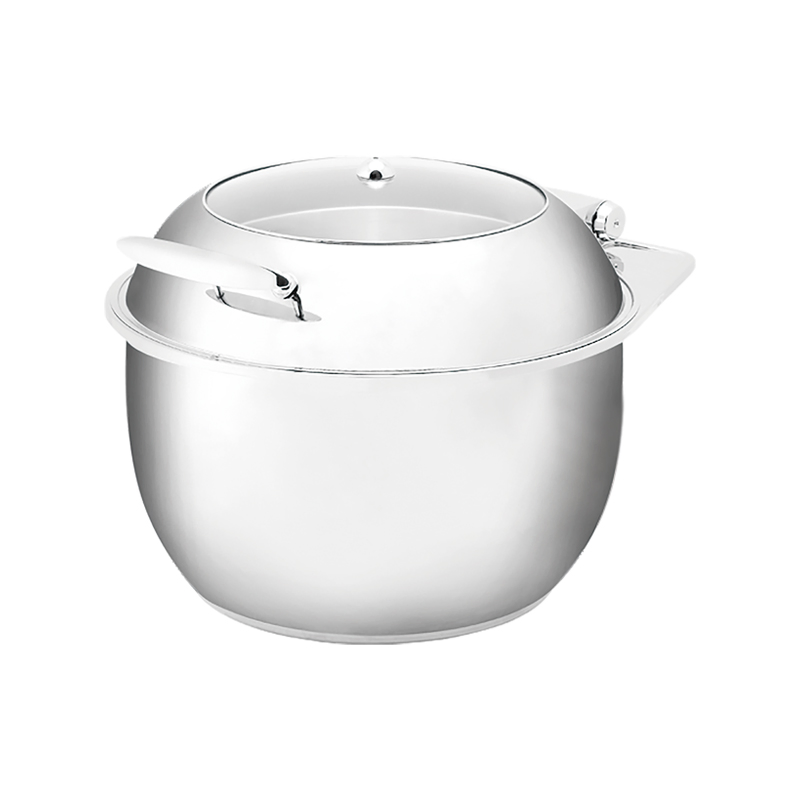 Stainless Steel Glass Cover Round Buffet Soup Stove Special for Hotel and Restaurant