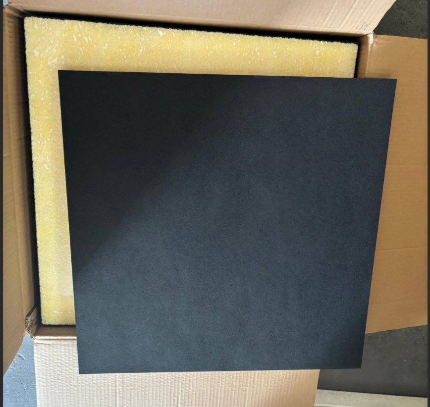 Black Ceiling Glasswool Ceiling Tiles, Square Edge Fiberglass Ceiling Tile