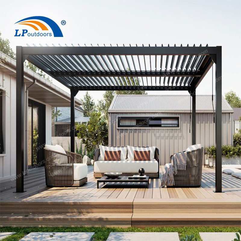Aluminum Pergola Brackets Motorized Pergola Profile Kits for Outdoor Patio