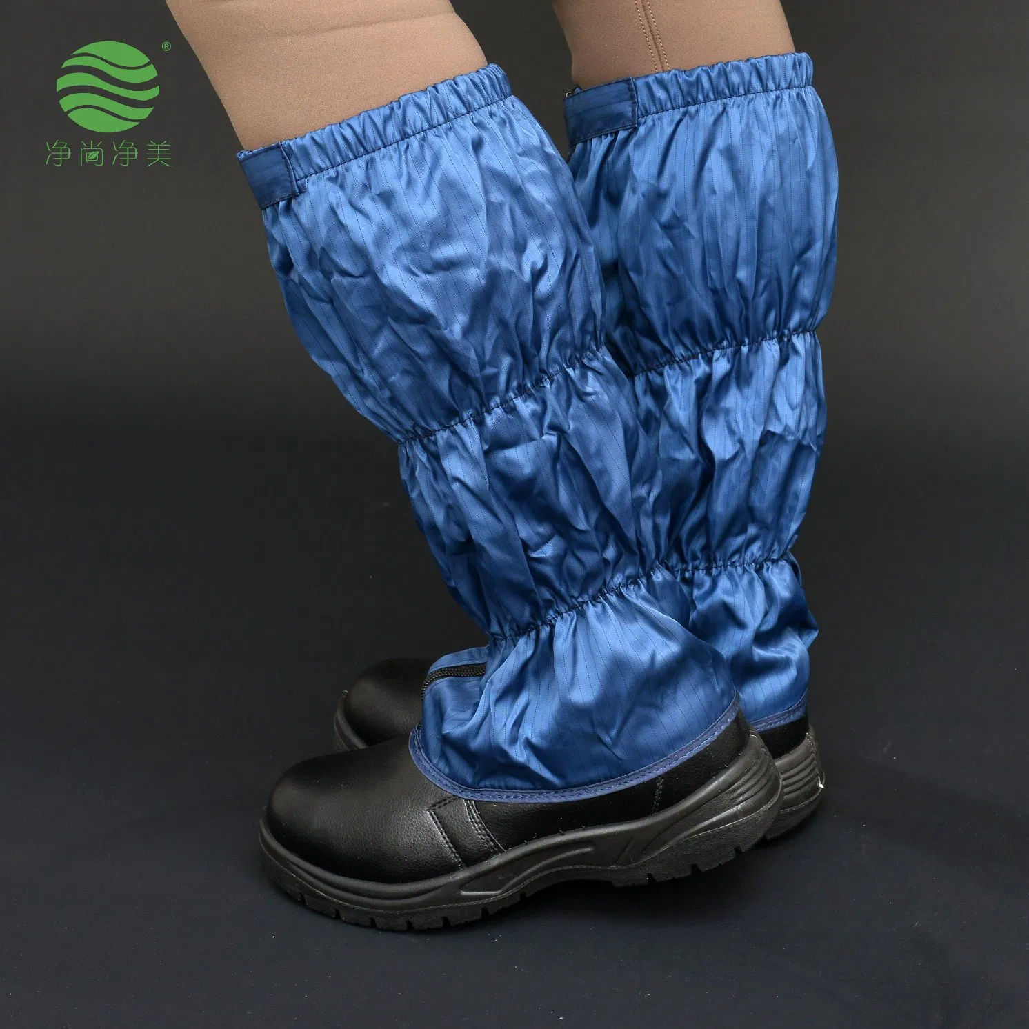 Durable Reusable One-Size Shoe Covers for Electronics Factory with Rubber Sole and ESD Fabric