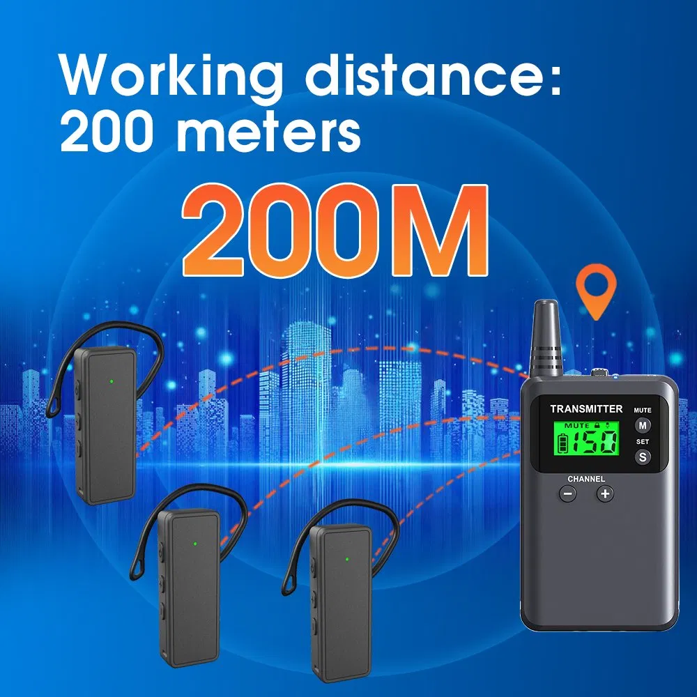Беспроводной аудиогид UHF 721R, легкий приемник