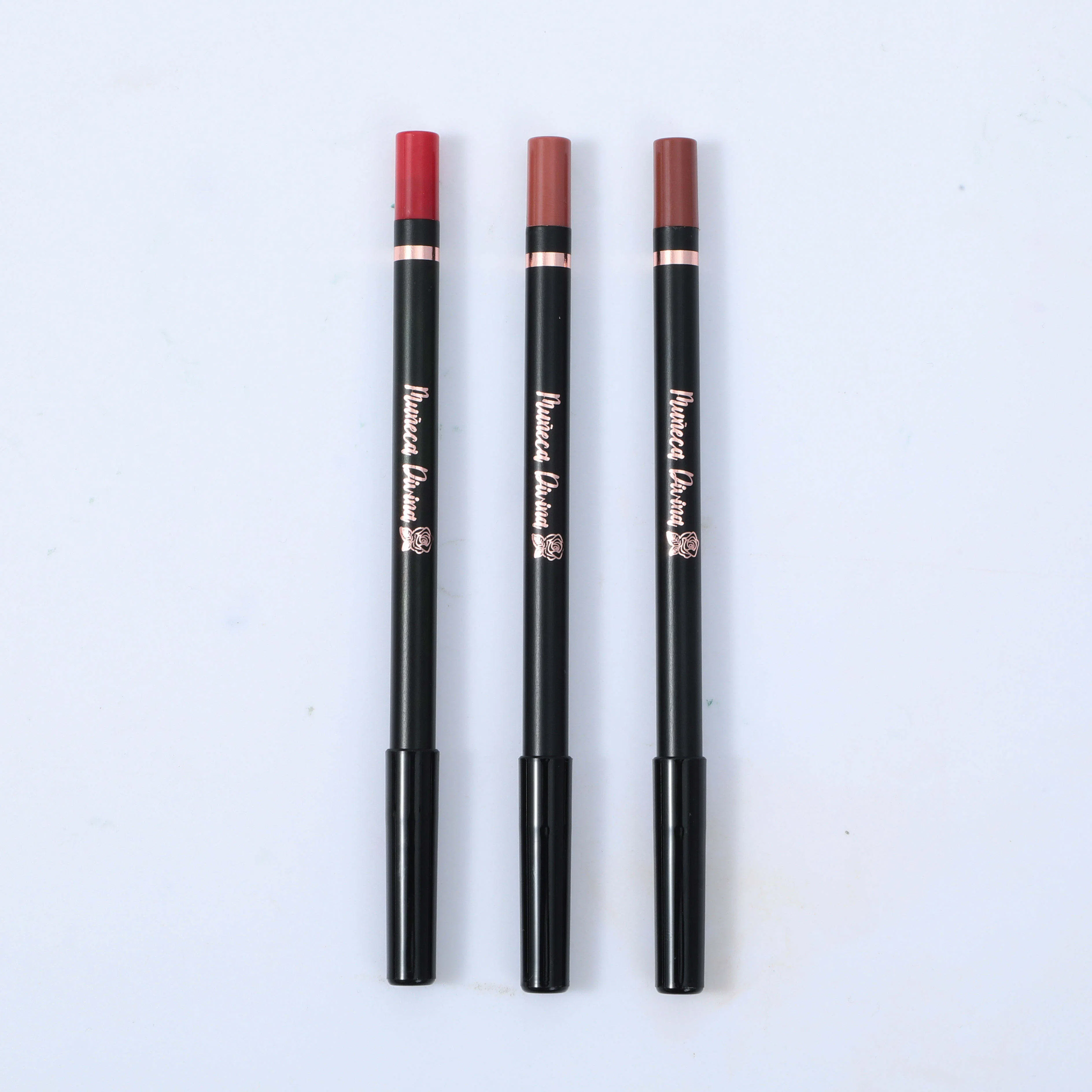 Private Label Vegan Creamy Lip Liner Pencil High Pigment Matte Lipstick for Makeup Brown Lipliner