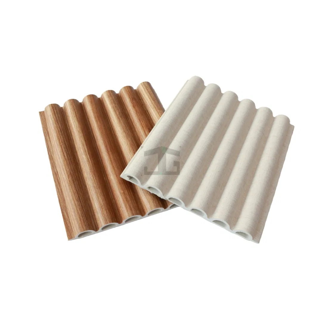 Outdoor Round 160X15mm Wood Plastic Composite Wall Cladding Panel Waterproof & Durable